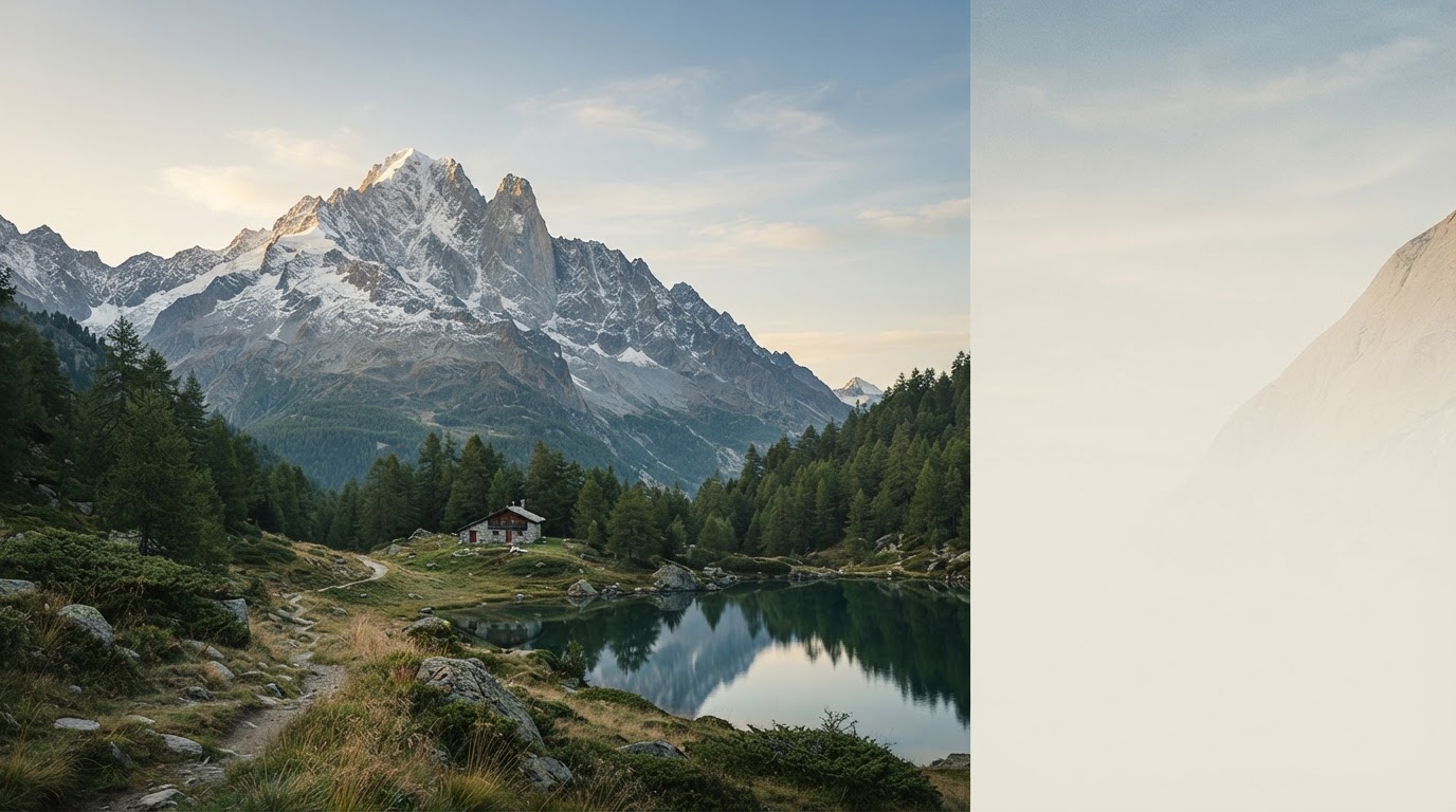 Cime Capitange — bureau minimaliste avec graphiques de données face à un horizon côtier